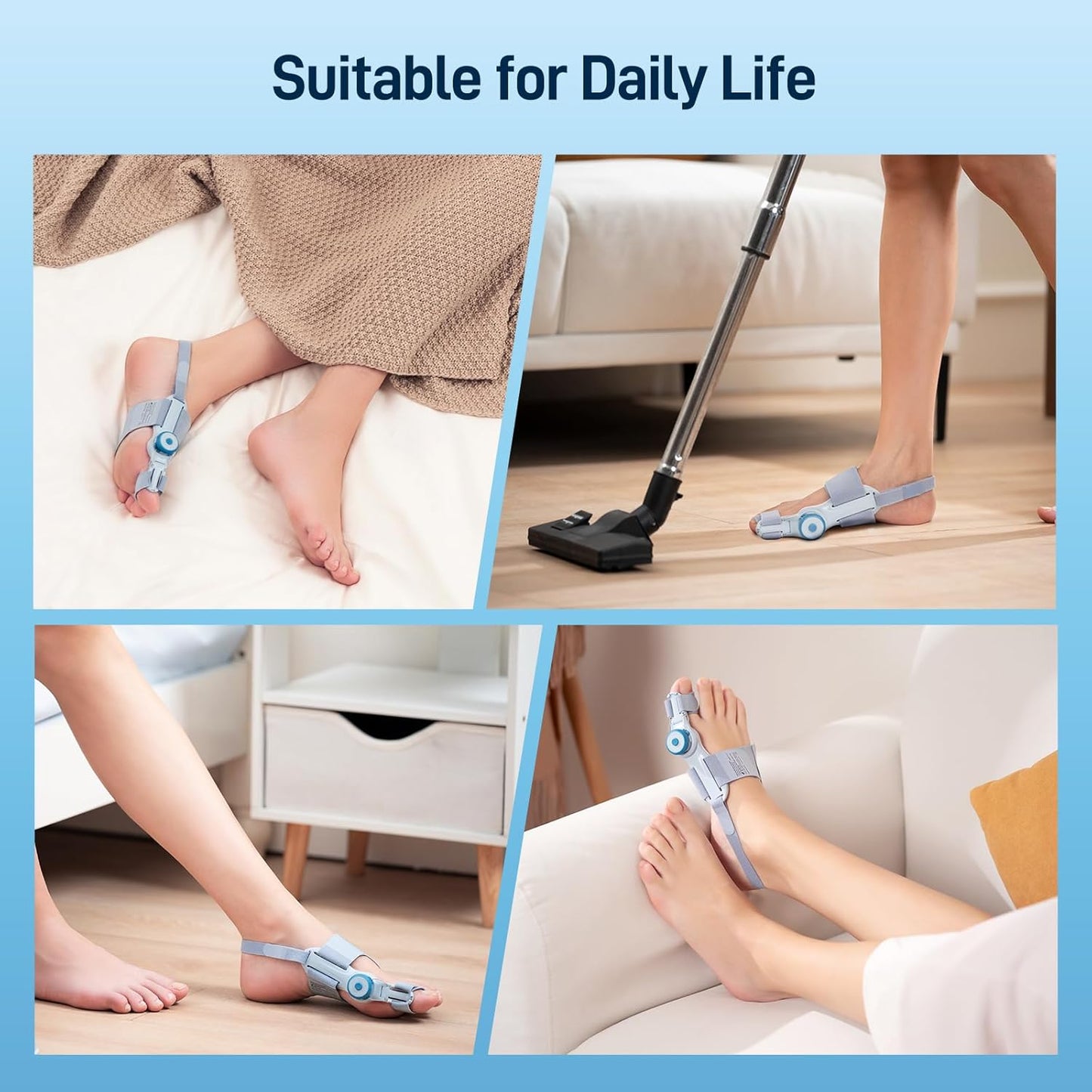 TENICORE Adjustable Knob Bunion Brace Splint Anti-slip Heel Strap With Toe Seperator