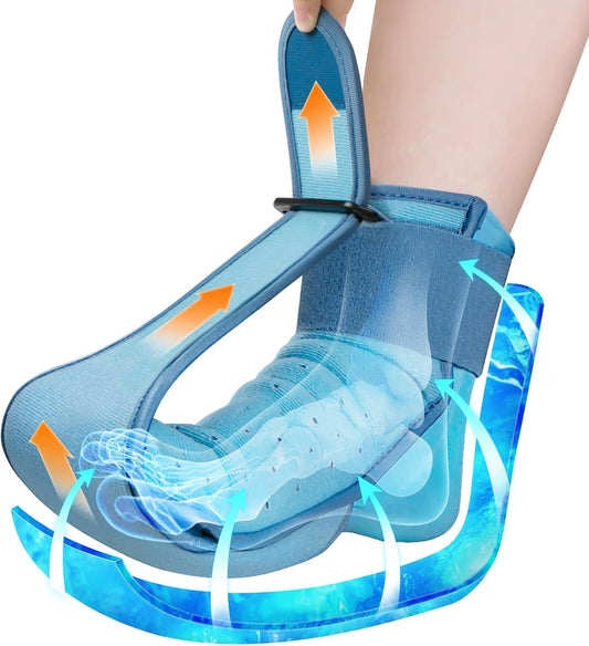 TENICORE Plantar Fasciitis Relief Night Splint Foot Ice Pack For Achilles Tendonitis Small