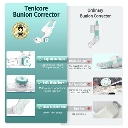 TENICORE Best Bunion Corrector Adjustable Knob Bunion Splint for Bunion Relief