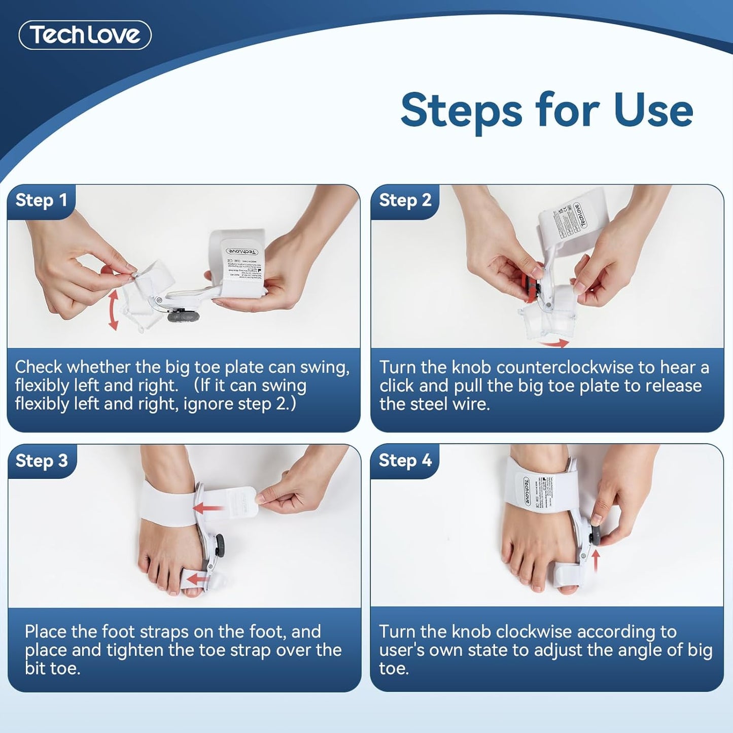 TENICORE Adjustable Bunion Splint - Day & Night Support