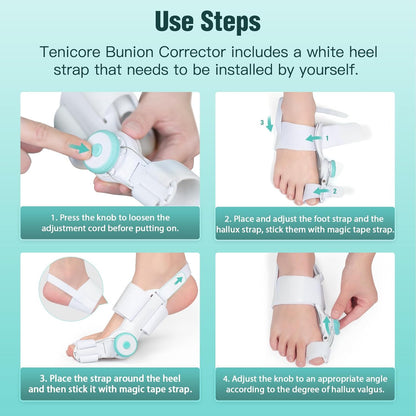 TENICORE Best Bunion Corrector Adjustable Knob Bunion Splint for Bunion Relief