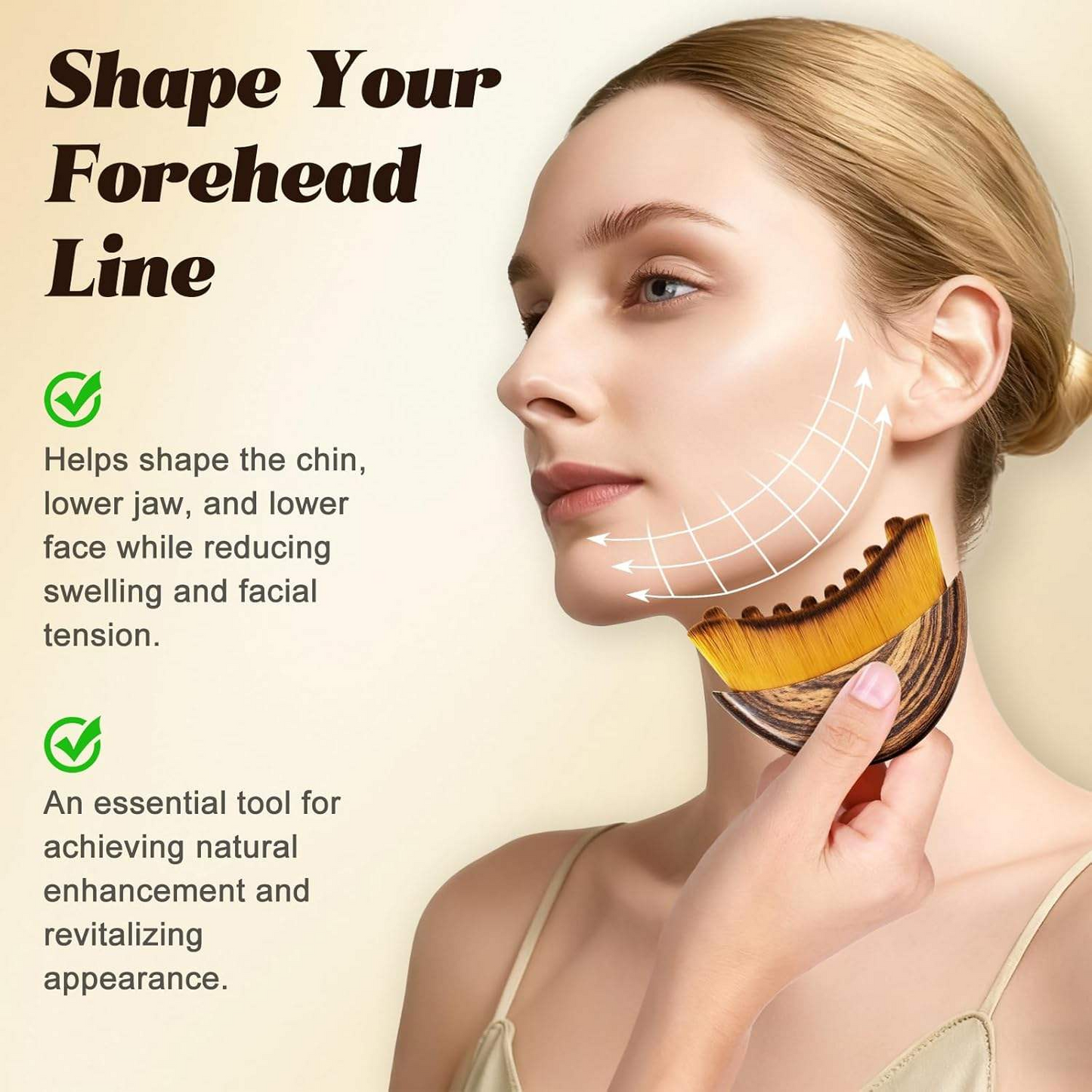 TENICORE Lymphatic Contour Face Brush  For Face,Chin & Jawline Sculpting