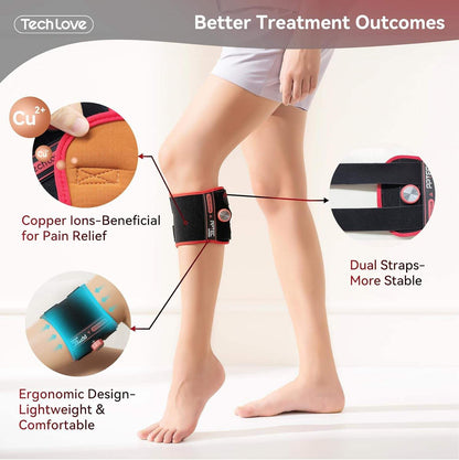 Tech Love Sciatica Knee Brace with Adjustable Knob Relief Strap