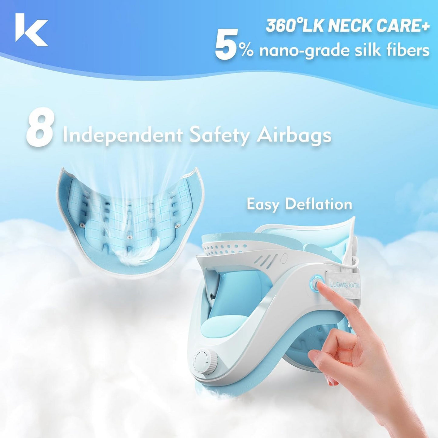 LK Neck Stretcher With Built-In Integrated Airbag Neck Traction Device