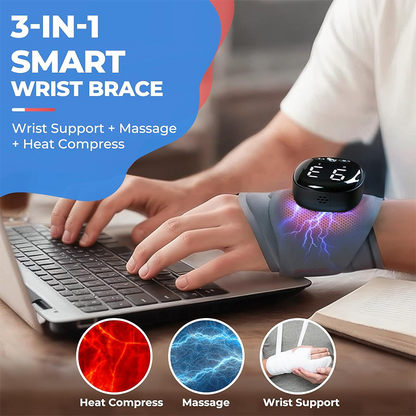 3-in-1 Smart Wrist Brace: Wrist Support + Massage + Heat Compress

Tired of wrist pain from typing, gaming, or carpal tunnel syndrome? This all-in-one smart wrist brace combines three core functions to keep your wrist healthy and comfortable:

✅ **Heat Compress Therapy**
Soothing heat penetrates deep into muscles, improving blood circulation and relieving stiffness, soreness, and cold-induced discomfort.

✅ **Adjustable Massage Function**
Built-in massage modes target tension points, easing muscle fatigue f