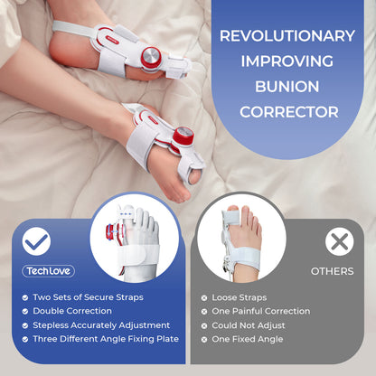 An elegant lady is sleeping while wearing the Techlove orthosis. Every step is natural and comfortable, perfectly adapting to every sleeping position. The orthosis's features are evident in every aspect of the product.