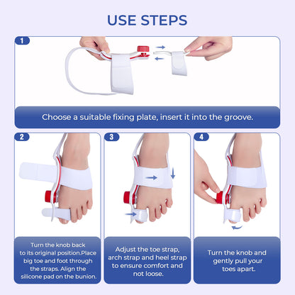 Beautiful, gentle little hands are demonstrating every detail and movement of wearing the Techlove bunion corrector, allowing us to experience its unique features.