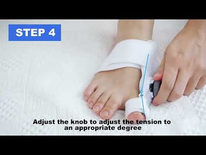 A Tenicore fan is currently testing the Tenicore Bunion Corrector, documenting the process of correcting hallux valgus from various angles and demonstrating the correction achieved from each perspective.

