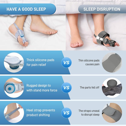 Elderly people sleep better using techlove Night Bunion Splint. Compared with ordinary braces, it is made of soft material and silicone.